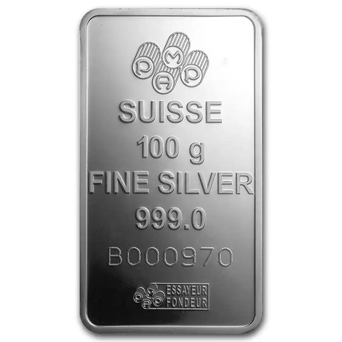 PAMP Suisse Lady Fortuna Silver Minted Bar - 100g