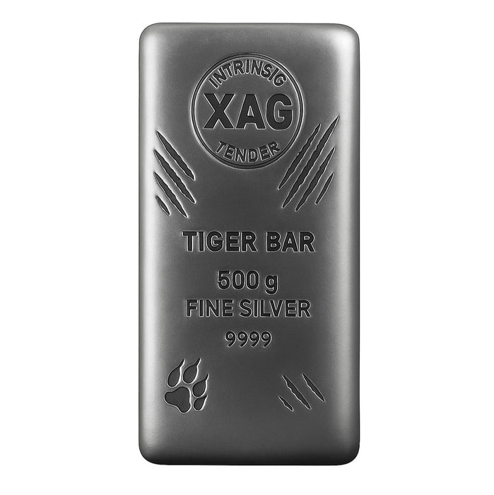 Intrinsic Tender XAG Cast Silver Bullion Bar – 500g