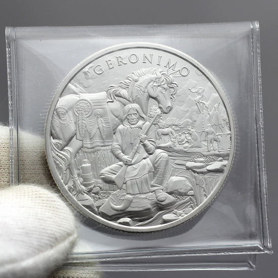 SilverTowne Legendary Warriors Geronimo Silver Round - 1oz