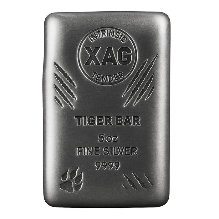 Intrinsic Tender XAG Cast Silver Bullion Bar – 5oz