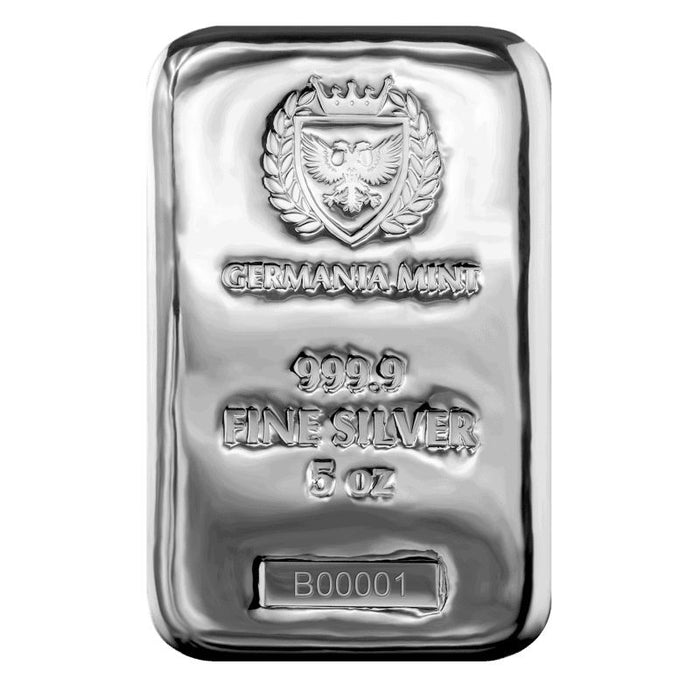 Germania Mint Silver Cast Bar – 5oz