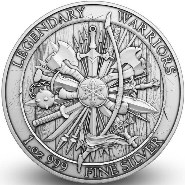 SilverTowne Legendary Warriors Achilles Silver Round - 1oz