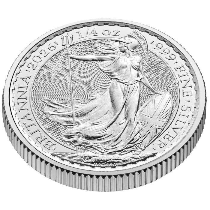 Royal UK Mint Britannia Silver Bullion Coin – 1/4 oz