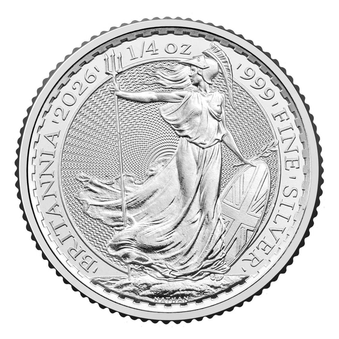 Royal UK Mint Britannia Silver Bullion Coin – 1/4 oz
