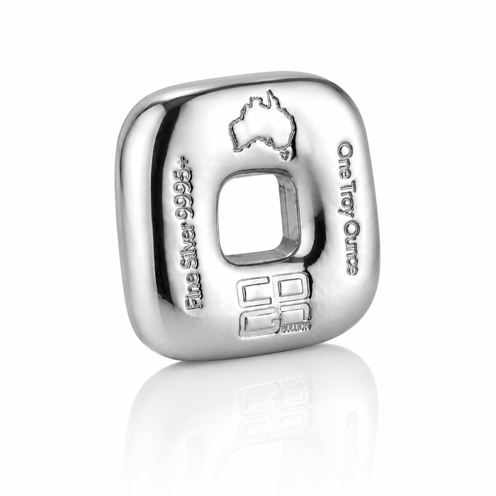 CPG Square Frame Cast Silver Bullion Bar - 1oz