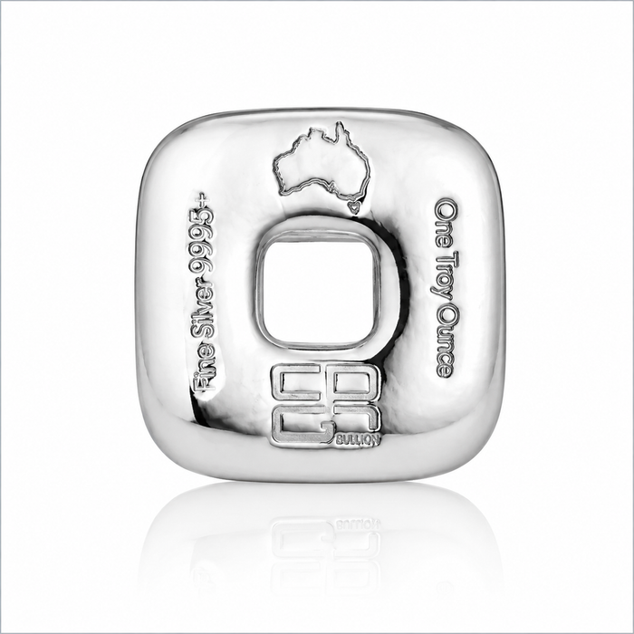 CPG Square Frame Cast Silver Bullion Bar - 1oz