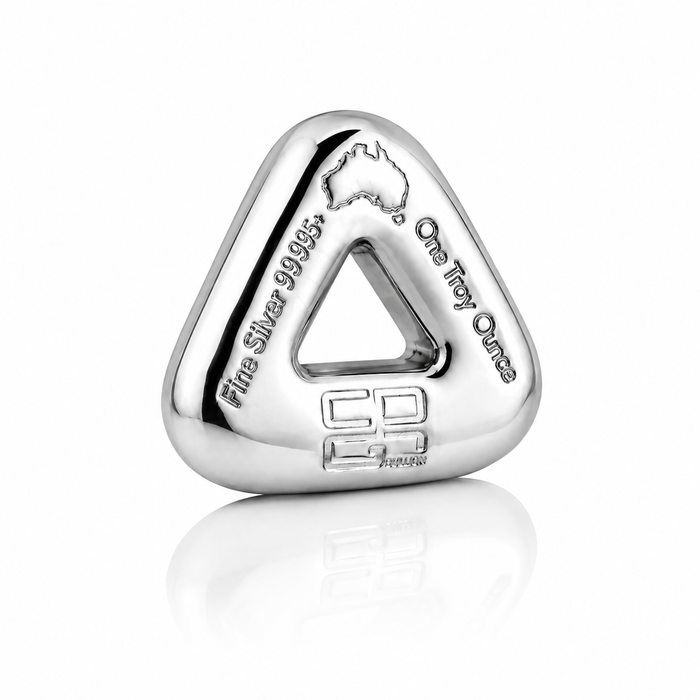 CPG Triangle Pyramid Cast Silver Bullion Bar - 1oz