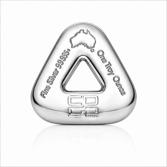 CPG Triangle Pyramid Cast Silver Bullion Bar - 1oz