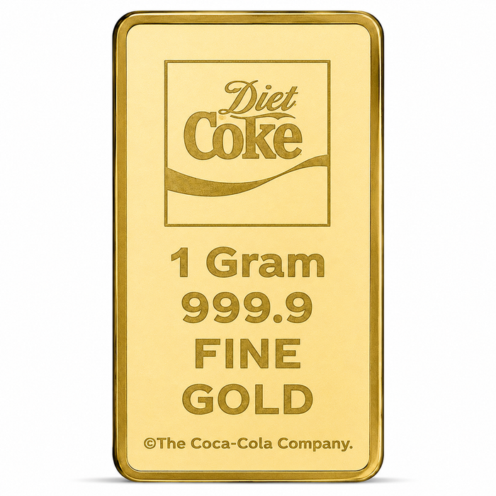 Coca-Cola Diet Coke Gold Minted Bar – 1g