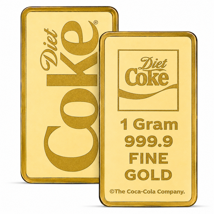 Coca-Cola Diet Coke Gold Minted Bar – 1g