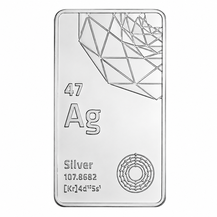 Elemetal Mint Silver Minted Bar - 10oz