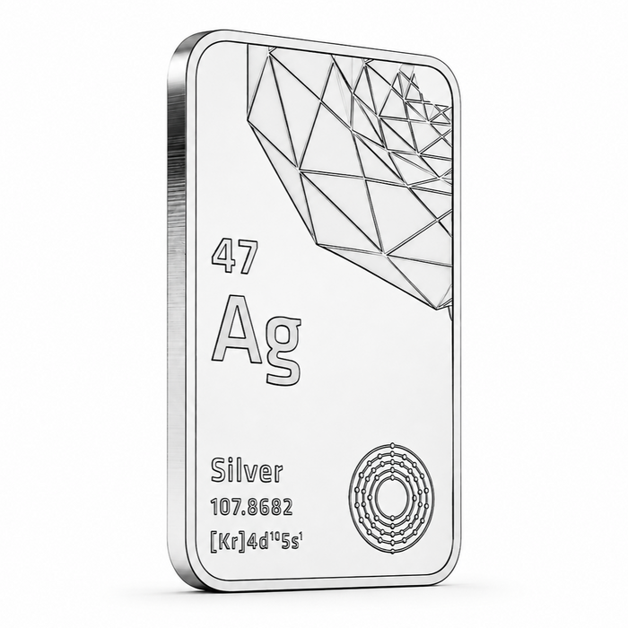 Elemetal Mint Silver Minted Bar - 10oz