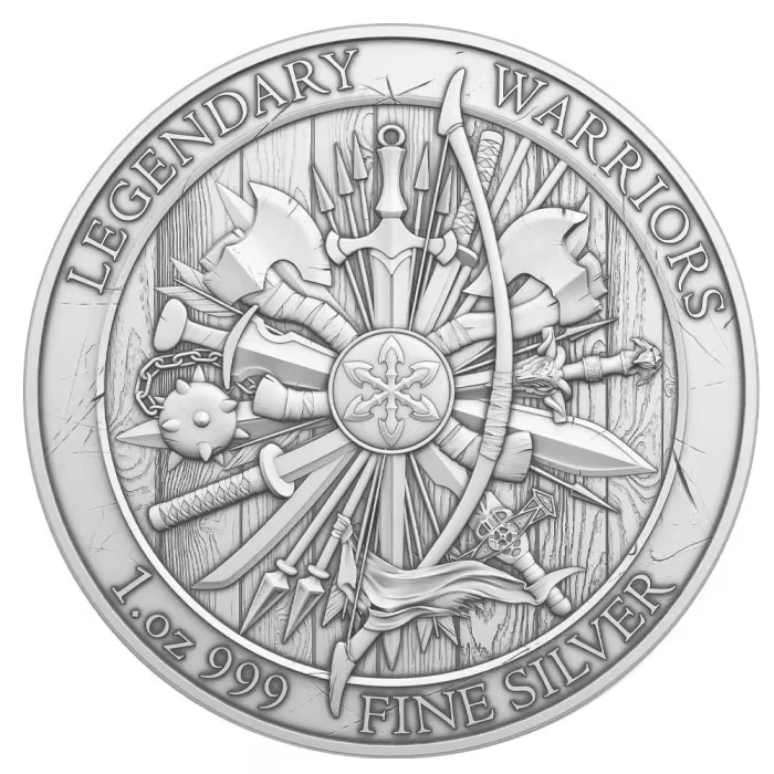 SilverTowne Legendary Warriors Genghis Khan Silver Round - 1oz