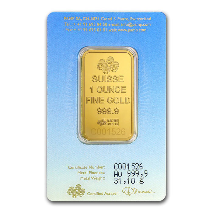 PAMP Suisse Lakshmi Gold Minted Bar - 1oz