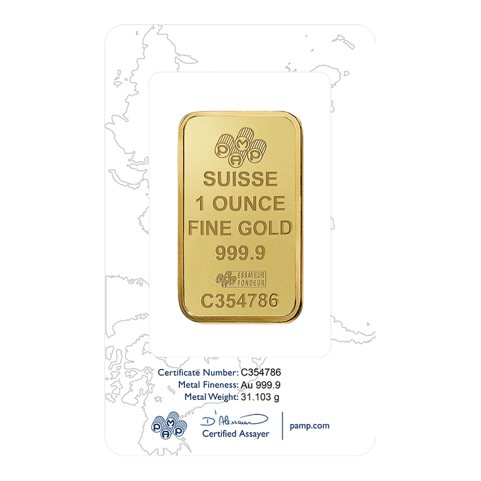 PAMP Suisse Gold Minted Bar - 1oz