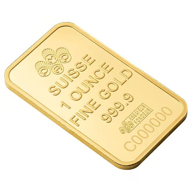 PAMP Suisse Lady of Justice Gold Minted Bar - 1oz