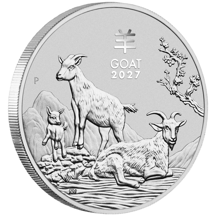 2027 Perth Mint Lunar Goat Silver Coin - 2oz