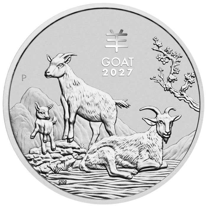 2027 Perth Mint Lunar Goat Silver Coin - 2oz