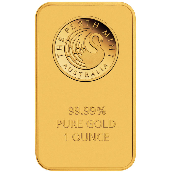 Perth Mint Australian Swan Gold Minted Bar - 1oz