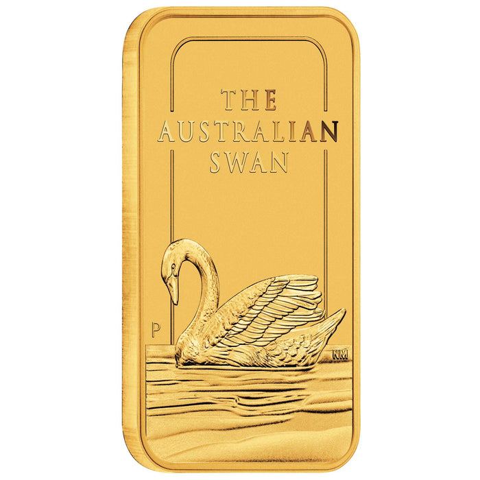 Perth Mint Australian Swan Gold Minted Bar - 1oz