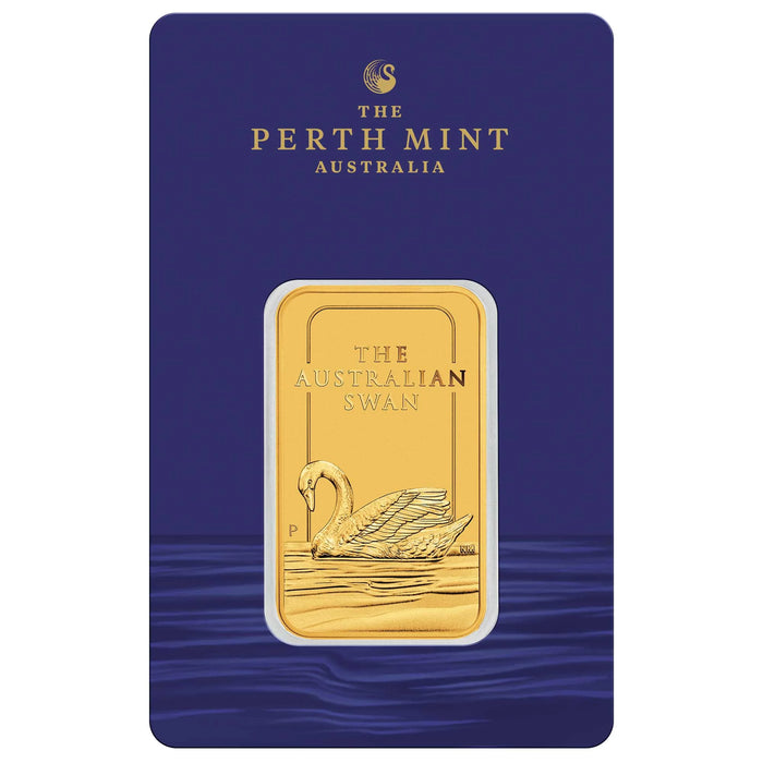 Perth Mint Australian Swan Gold Minted Bar - 1oz