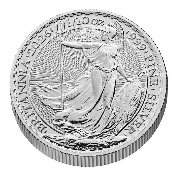 Royal UK Mint Britannia Silver Bullion Coin – 1/10 oz