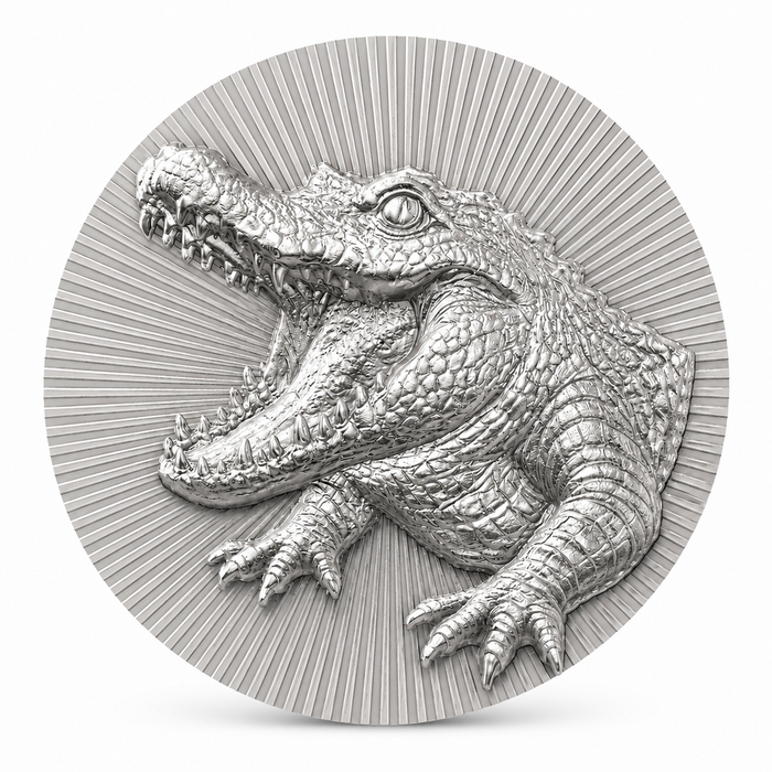 Scottsdale Crocodile Stacker® Silver Round - 1oz