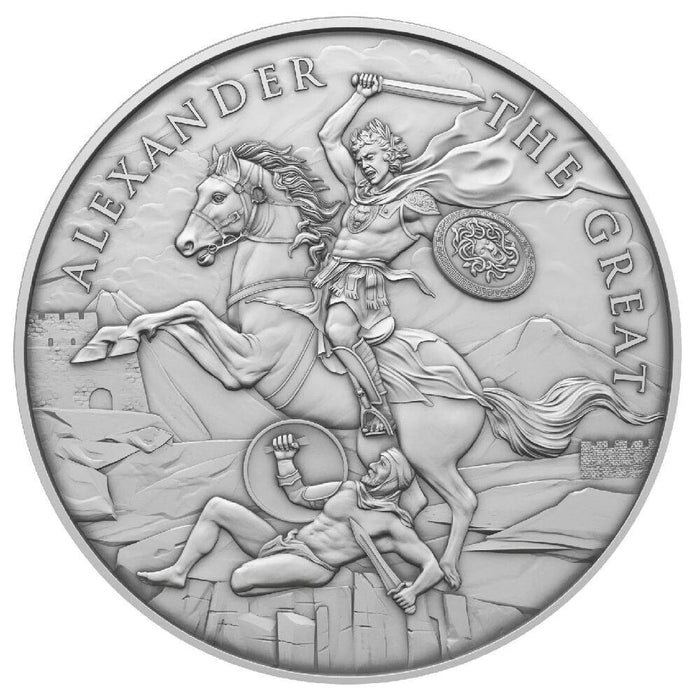 SilverTowne Legendary Warriors Alexander the Great Silver Round - 1oz