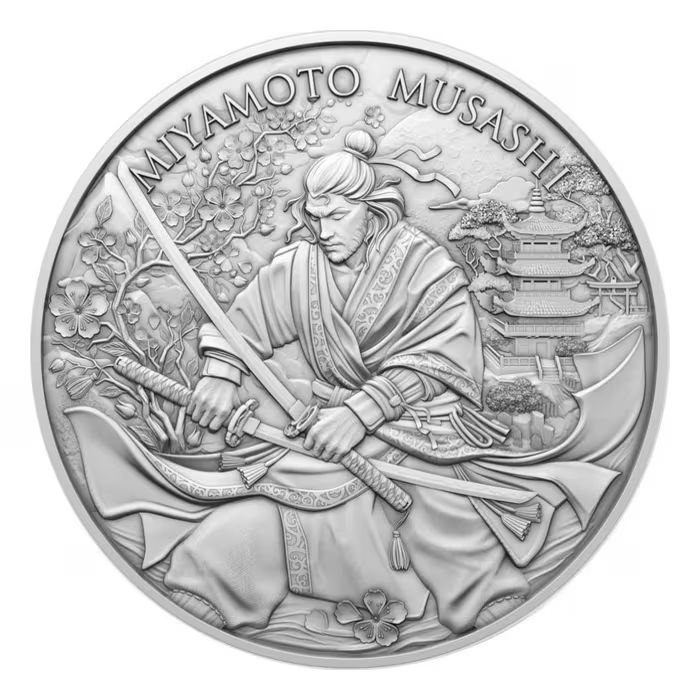 SilverTowne Legendary Warriors Miyamoto Musashi Silver Round - 1oz