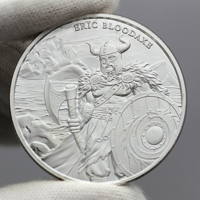 SilverTowne Legendary Warriors Eric Bloodaxe Silver Round - 1oz