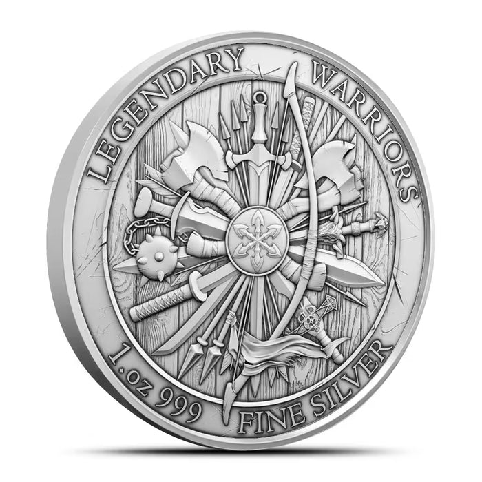 SilverTowne Legendary Warriors Eric Bloodaxe Silver Round - 1oz