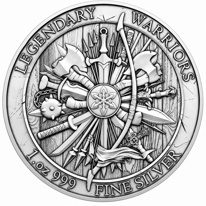 SilverTowne Legendary Warriors Spartacus Silver Round - 1oz