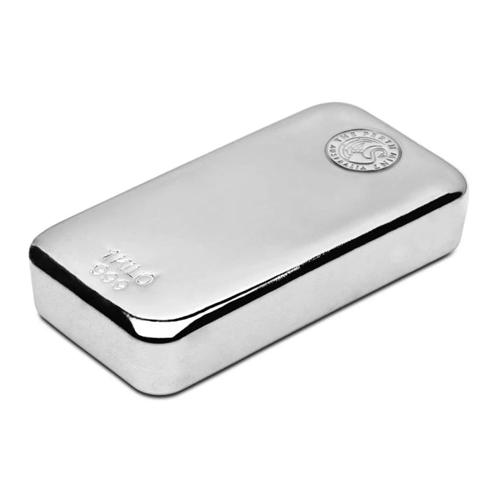 Perth Mint Cast Silver Bullion Bar - 1kg
