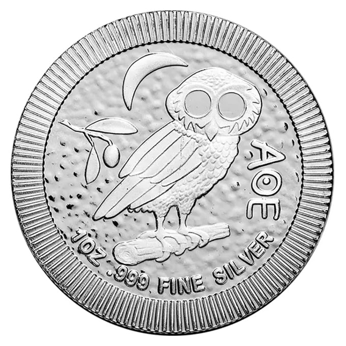 2022 New Zealand Mint Athenian Niue Owl Silver Stacker Coin - 1oz