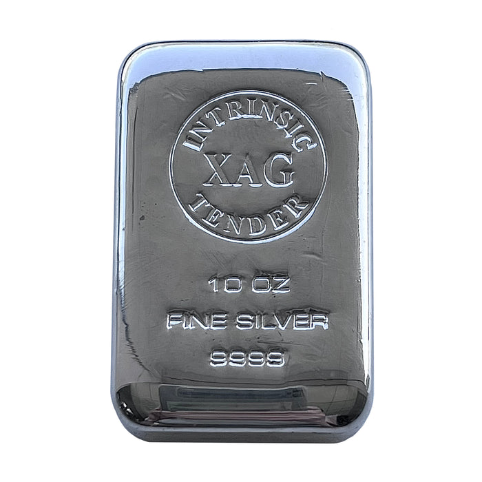 Intrinsic Tender XAG Cast Silver Bar – 10oz
